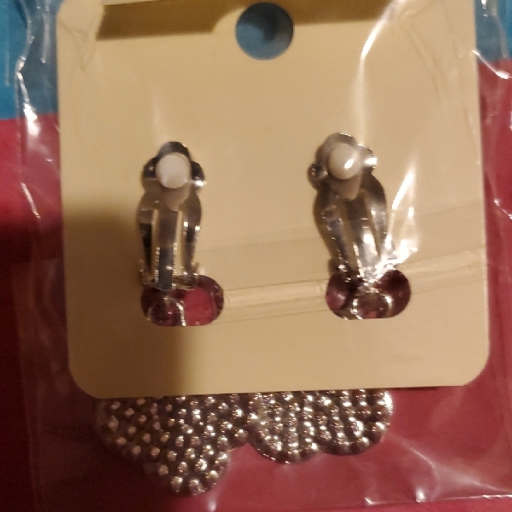 Ella Silver and Blue Clip-On Earrings - Picture 4 of 4